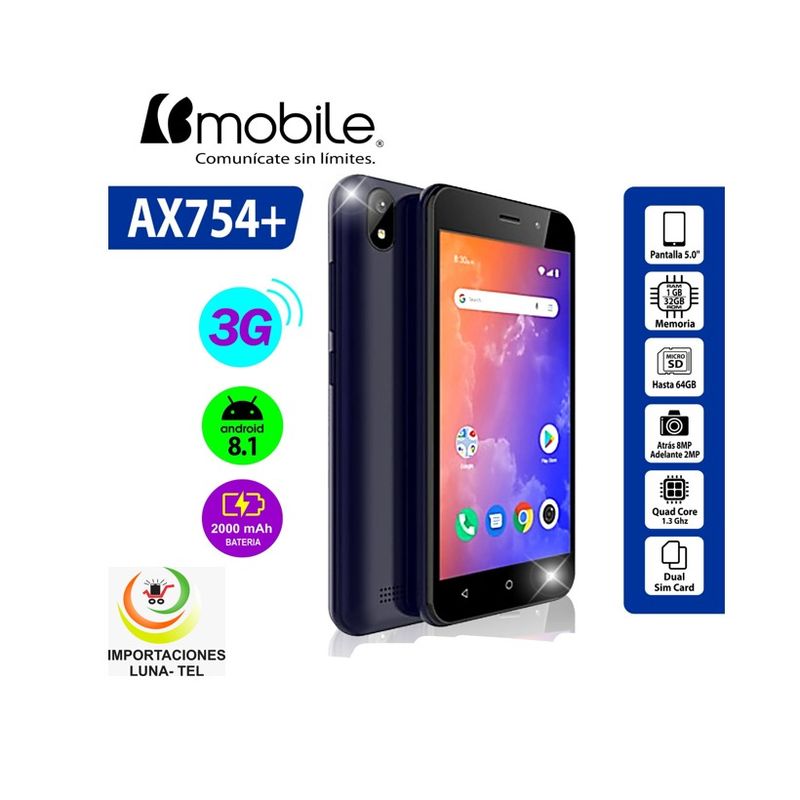 BMOBILE - CELULAR BMOBILE AX754+ PRO 32GB/1RAM  3G