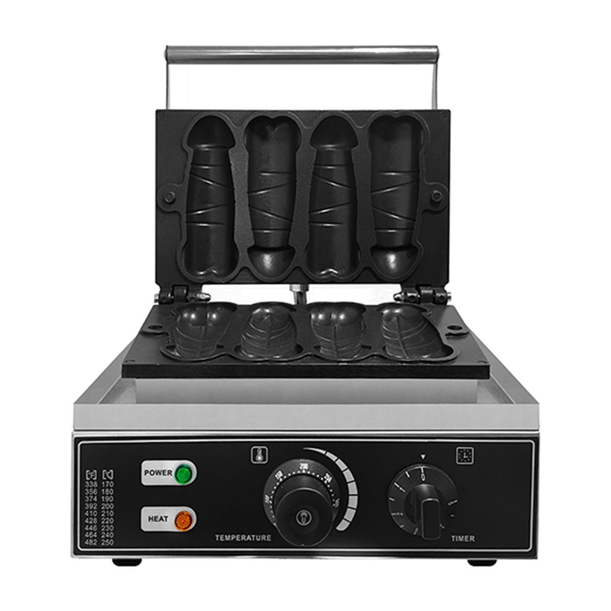 GRONDOY - Maquina Waffles 3D Molde Especial Cocina Comercial