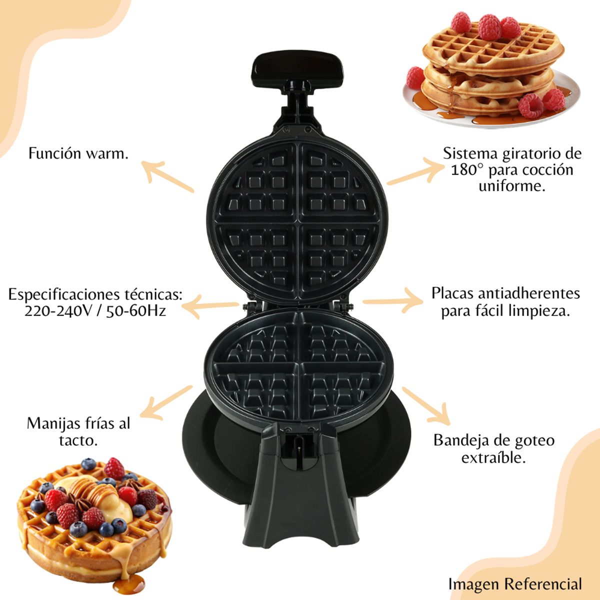 IMACO - Waflera Maker Twister Imaco de 800W - WF2160