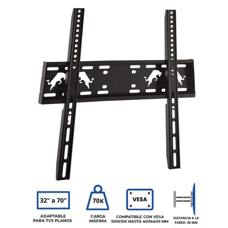 GENERICO - Soporte montaje de TV MD3722 LEDLCD de 32” a 70”