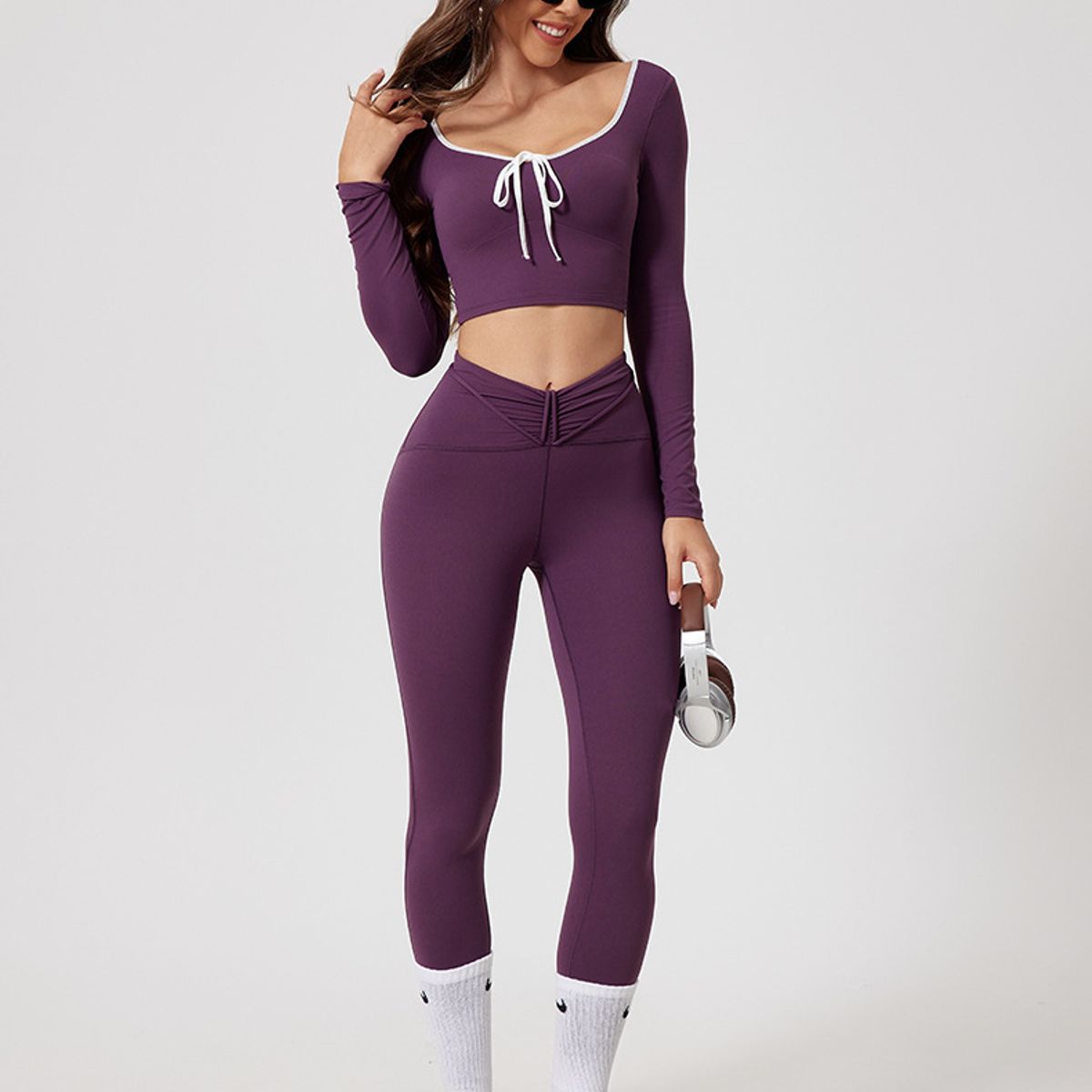 GENERICO - Conjunto deportivo mujer lazo delantero