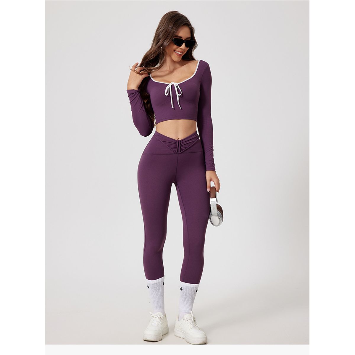 GENERICO - Conjunto deportivo mujer lazo delantero