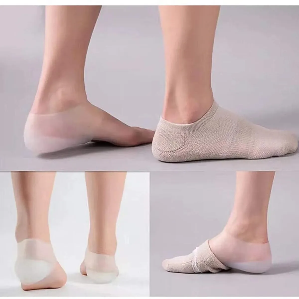 GENERICO - Talonera  Invisible De Silicona Espolón  Aumenta Estatura 3.5 cm