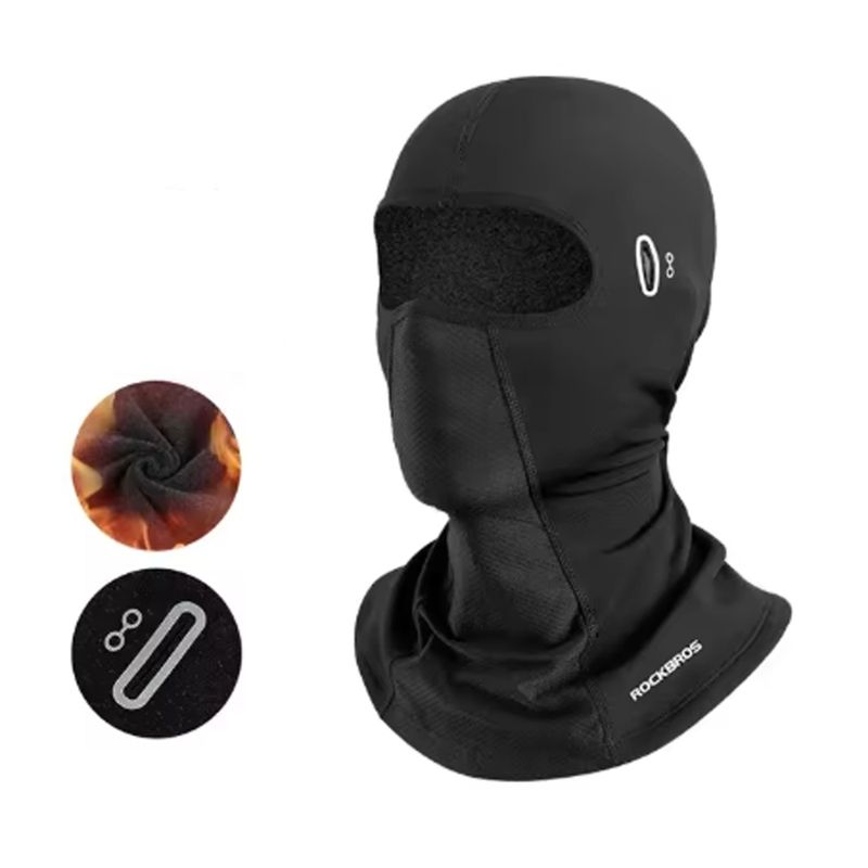 ROCKBROS - PASAMONTAÑA CALENTADOR OTOÑO INVIERNO ROCKBROS NEGRO MD2