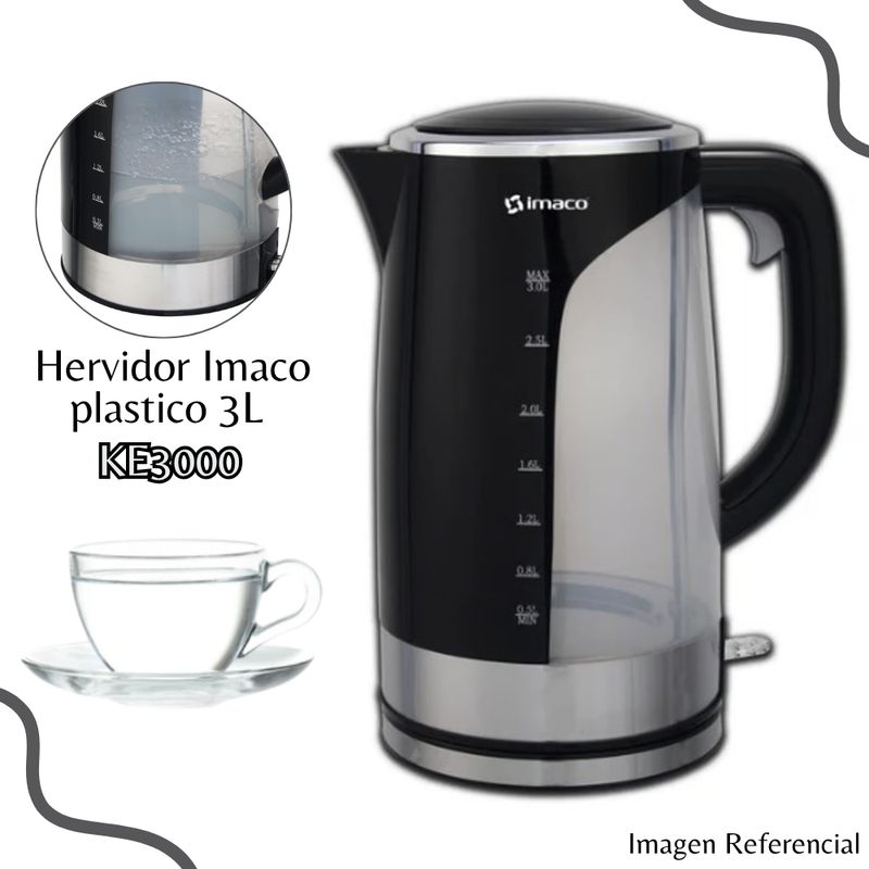 IMACO - Hervidor Eléctrico Imaco de 3 Lt de 2200W - KE3000