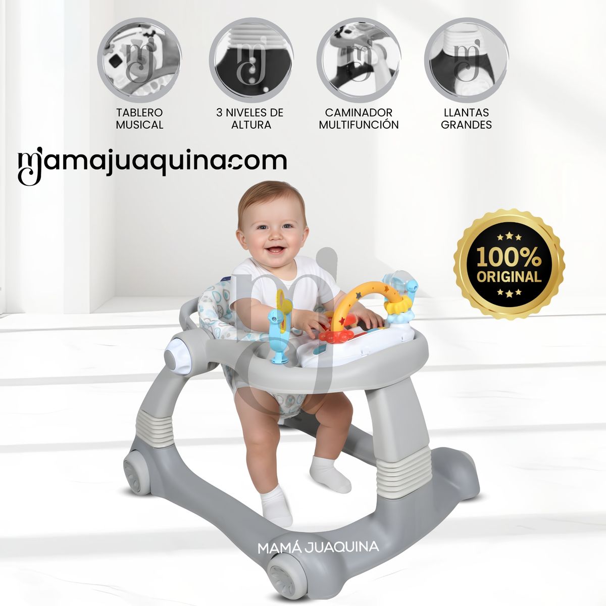 Baby - Andador Musical «BILON II» Edición Limitada Gray