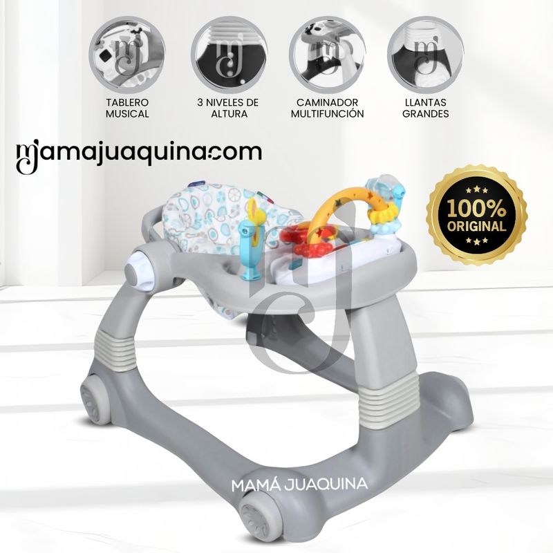 BABY - Andador Musical «BILON II» Edición Limitada Gray