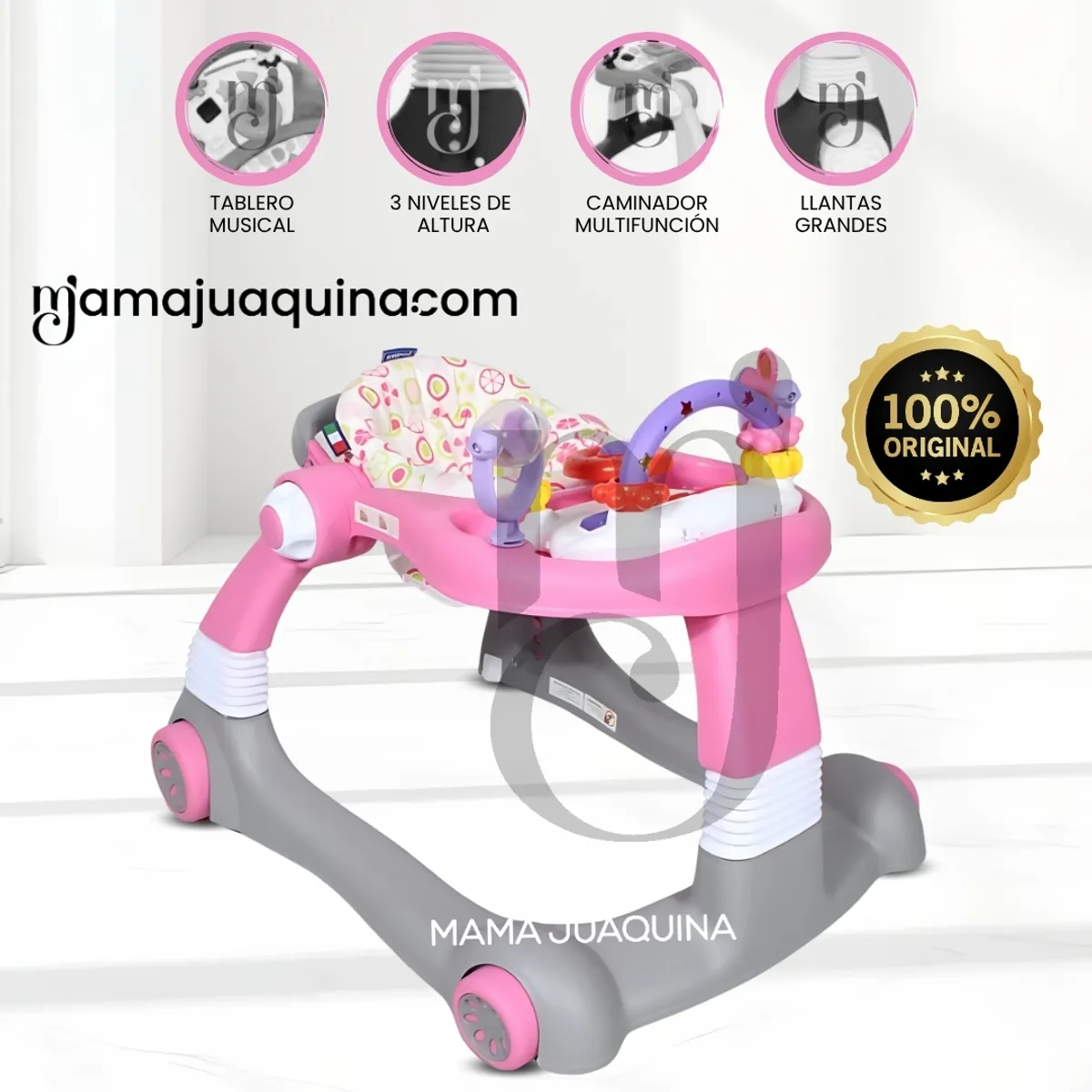 BABY - Andador Musical «BILON II» Edición Limitada Pink