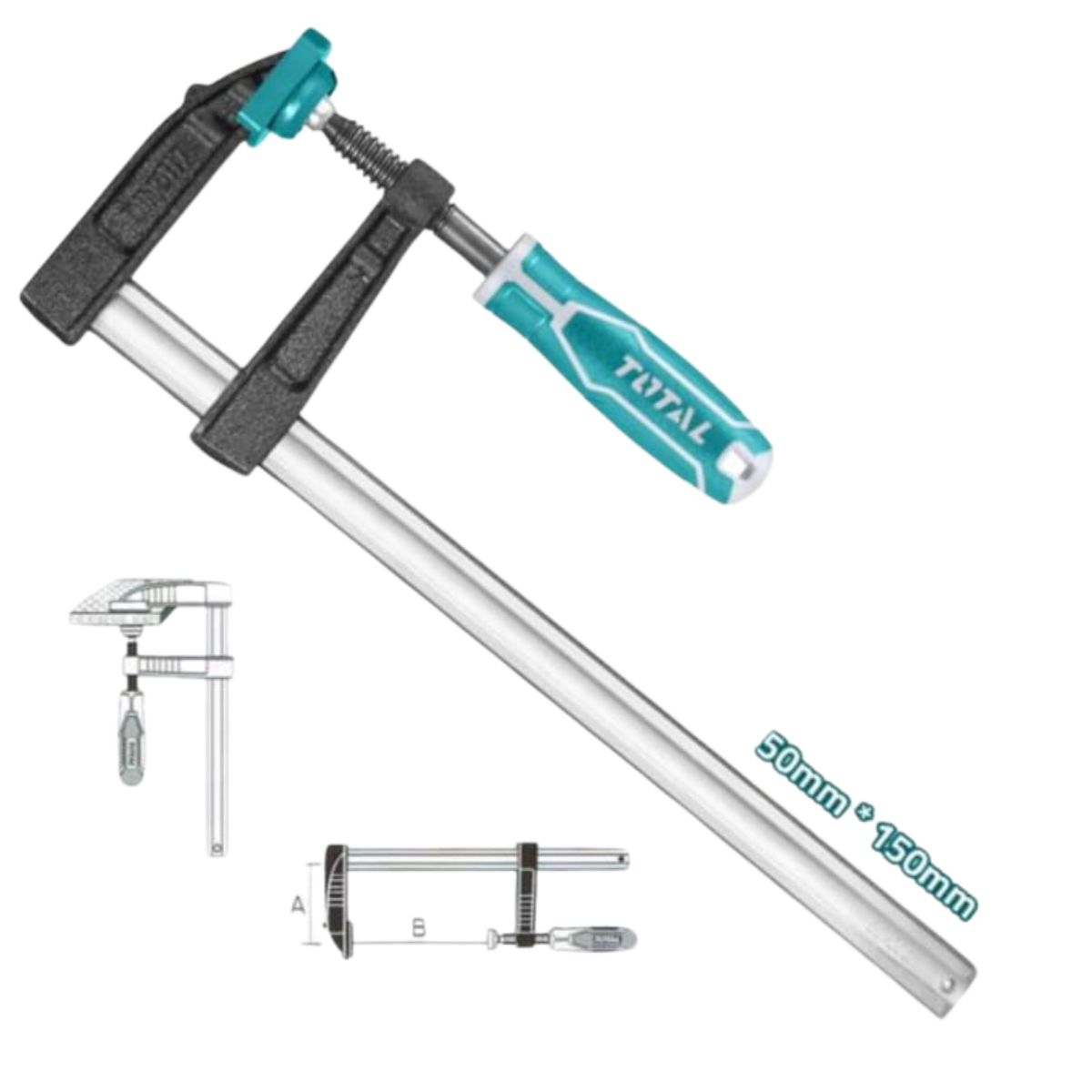 TOTAL TOOLS - PRENSA TIPO SARGENTO TOTAL