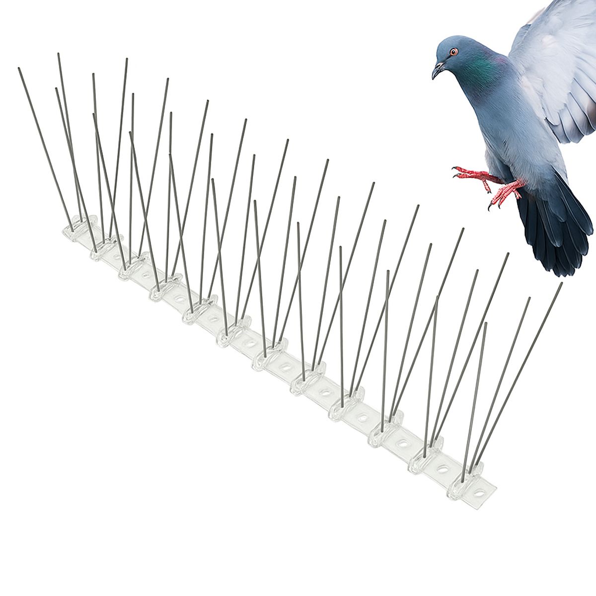 GENERICO - PACK DE 5 AHUYENTADORES REPELENTE PARA AVE PALOMA 50 CM 40 PÚAS