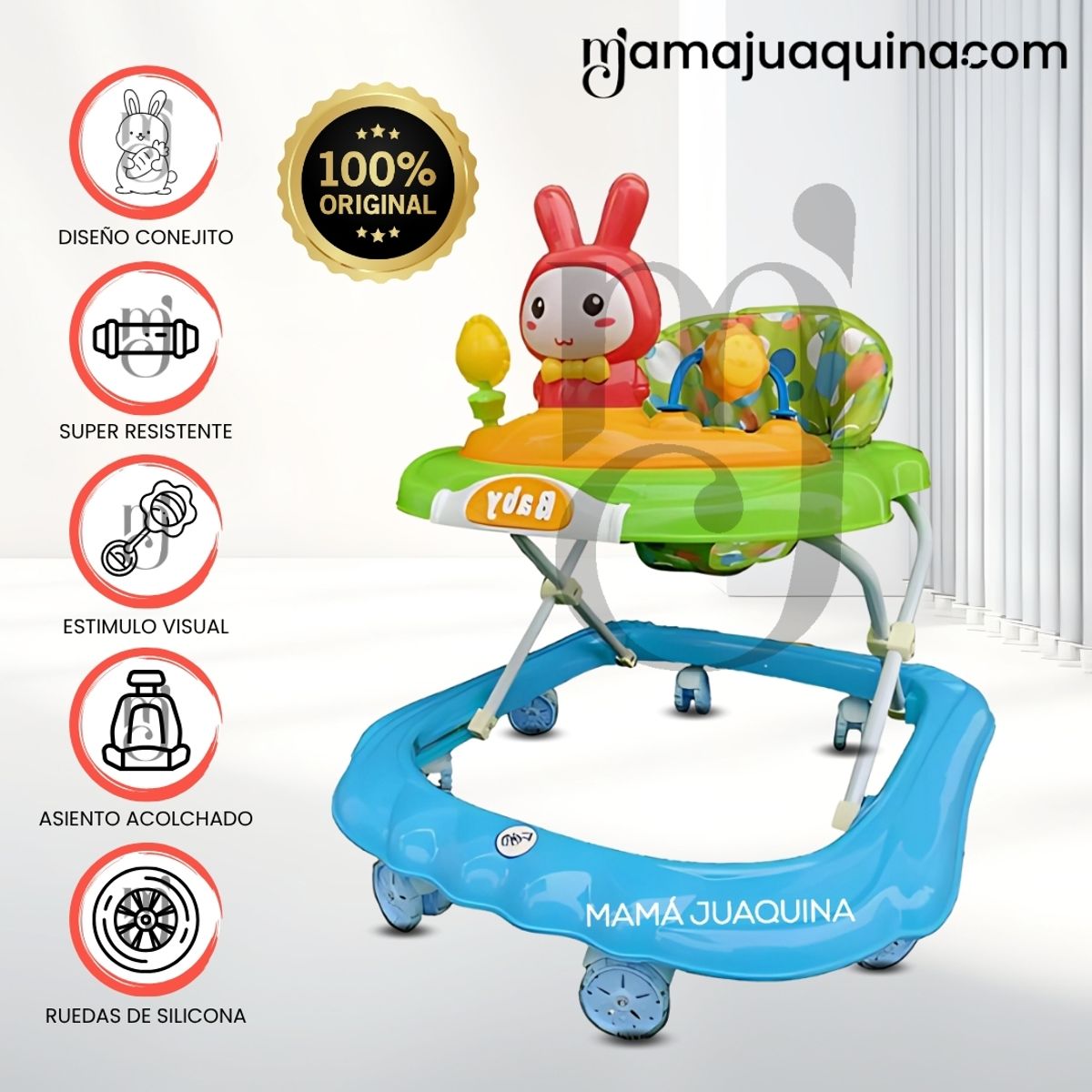 BABY - Andador Plegable «BUNNY KAWAII II» Edición Limitada Orange