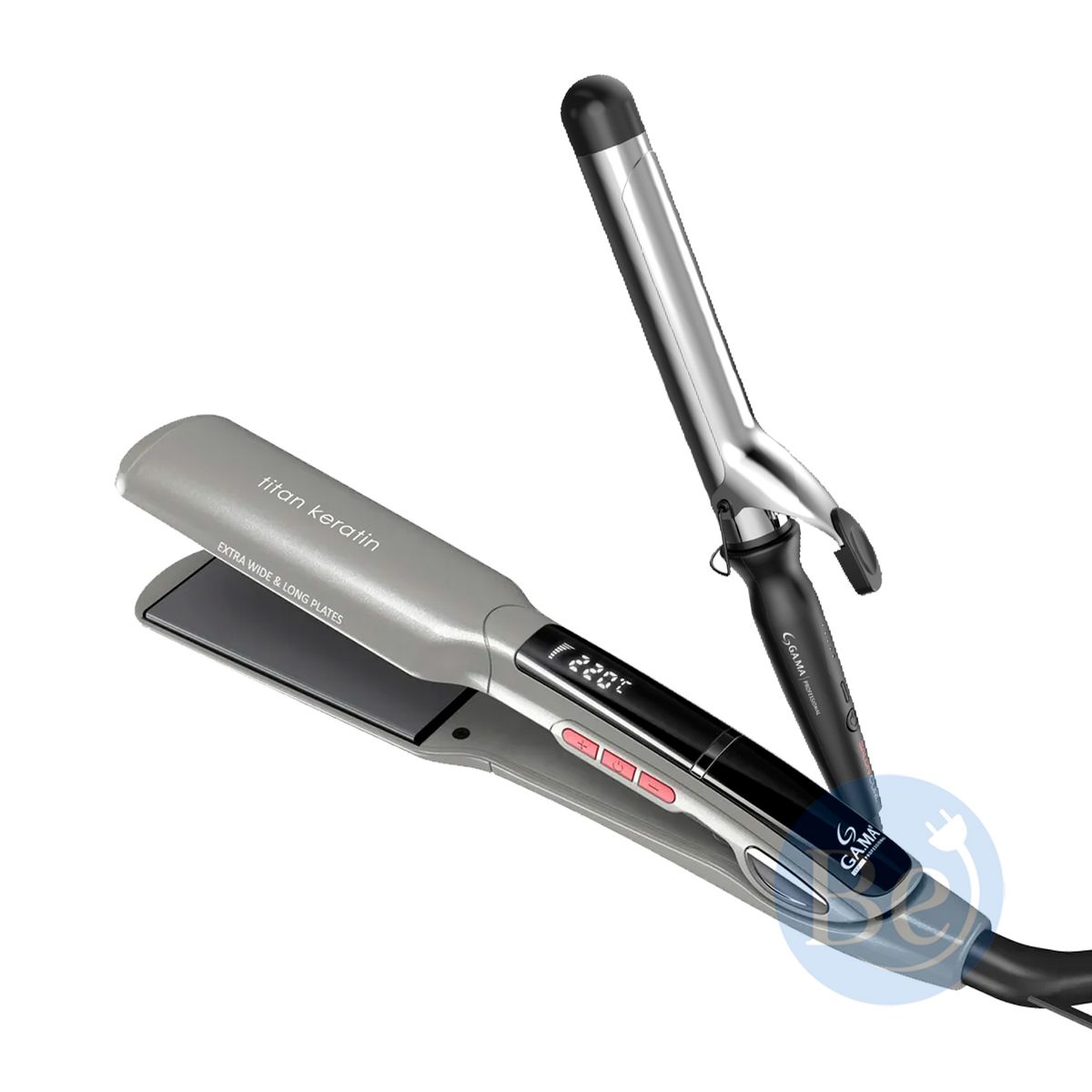 GAMA - Combo Gama Alisadora BECHS0000001455 y Rizador Salon Curl de 32 mm