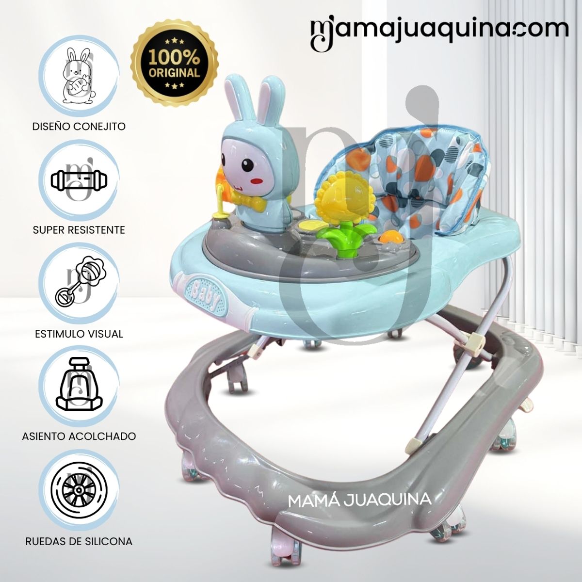 BABY - Andador Plegable «BUNNY KAWAII II» Edición Limitada Gray