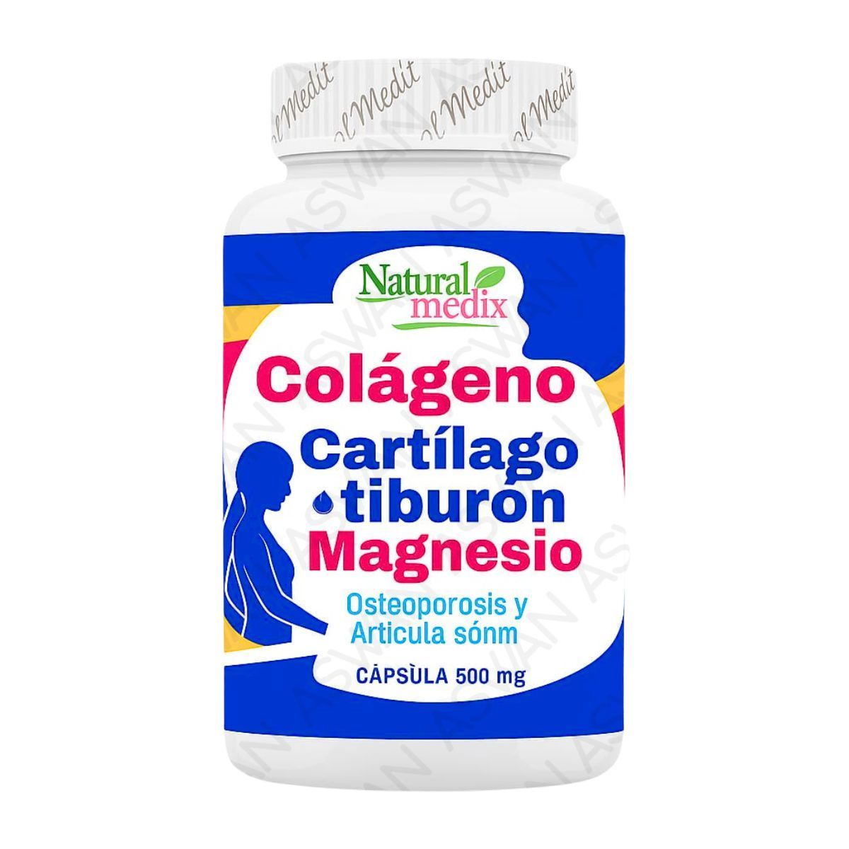 GENERICO - Colágeno Hidrolizado con Cartilago de Tiburón + Magnesio 100 Cápsulas - Natural Medix