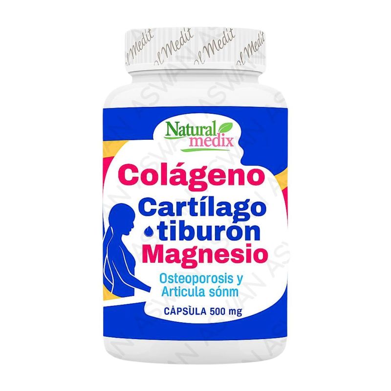 GENERICO - Colágeno Hidrolizado con Cartilago de Tiburón + Magnesio 100 Cápsulas - Natural Medix