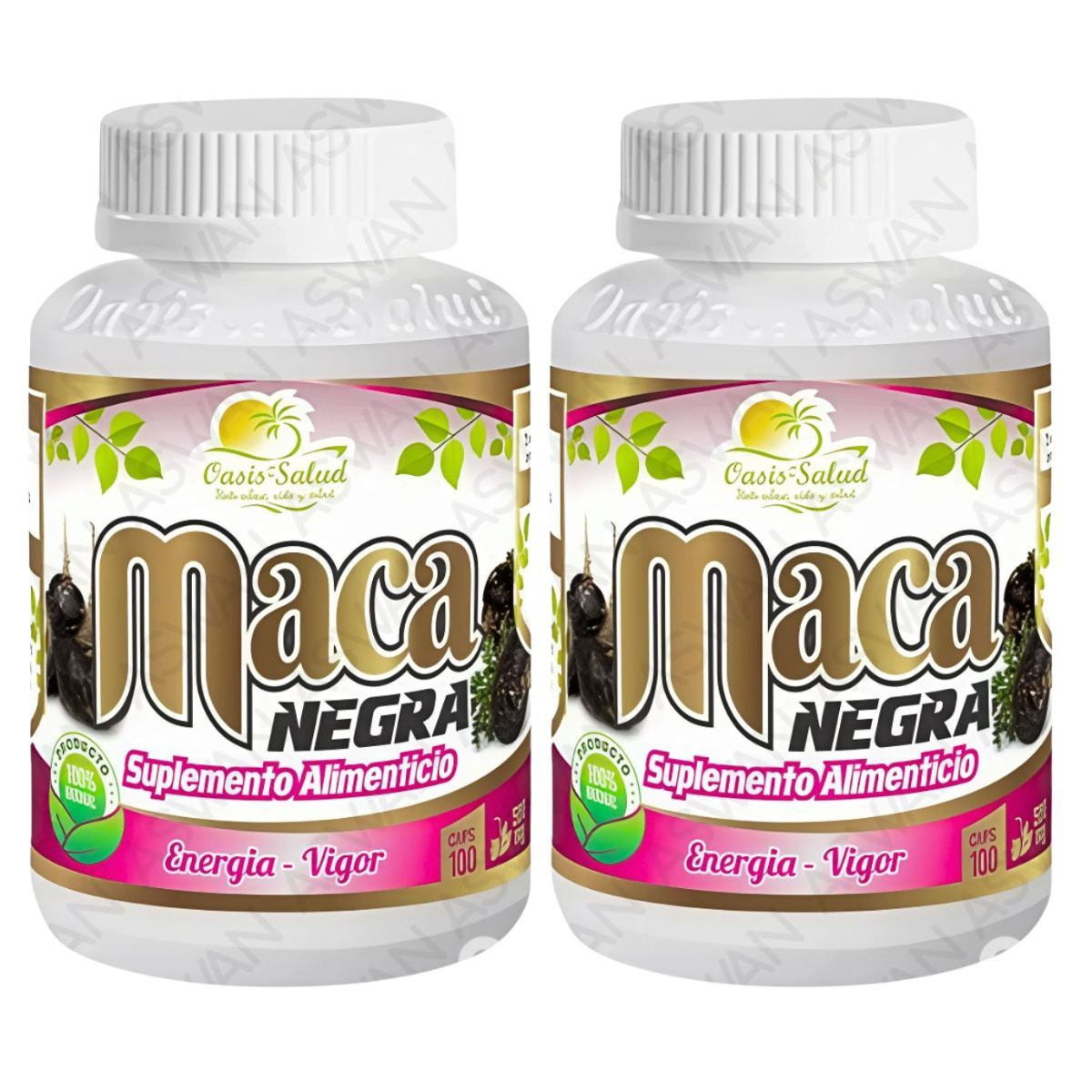GENERICO - Pack de 2 Maca Negra 100 Cápsulas - Natural Medix