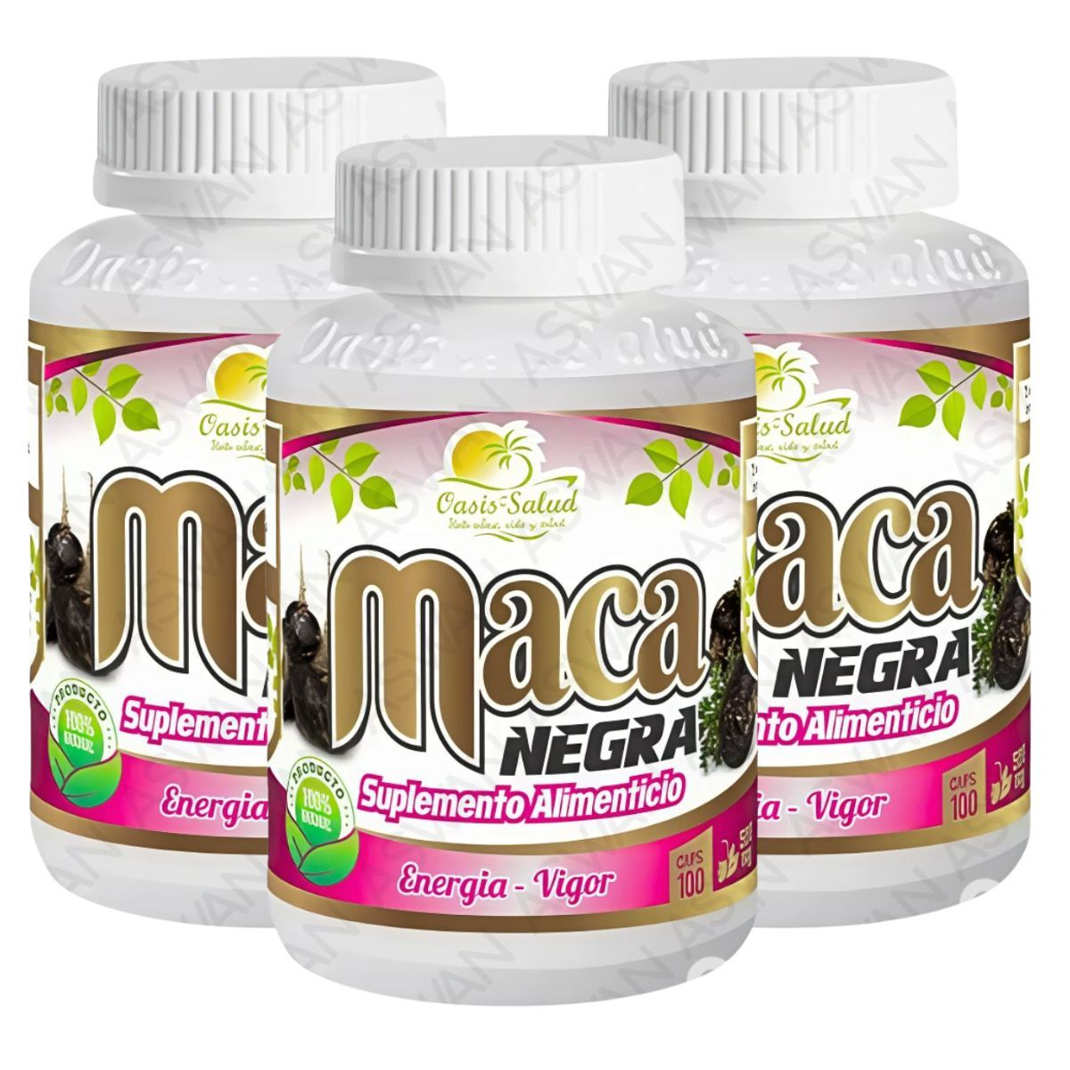 GENERICO - Natural Medix - Pack de 3 Maca Negra 100 Cápsulas