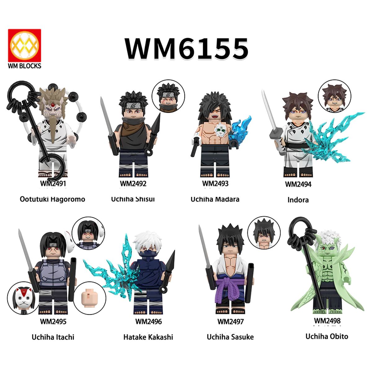GENERICO - Minifiguras del mundo WM6155 Minifiguras de Ninjago
