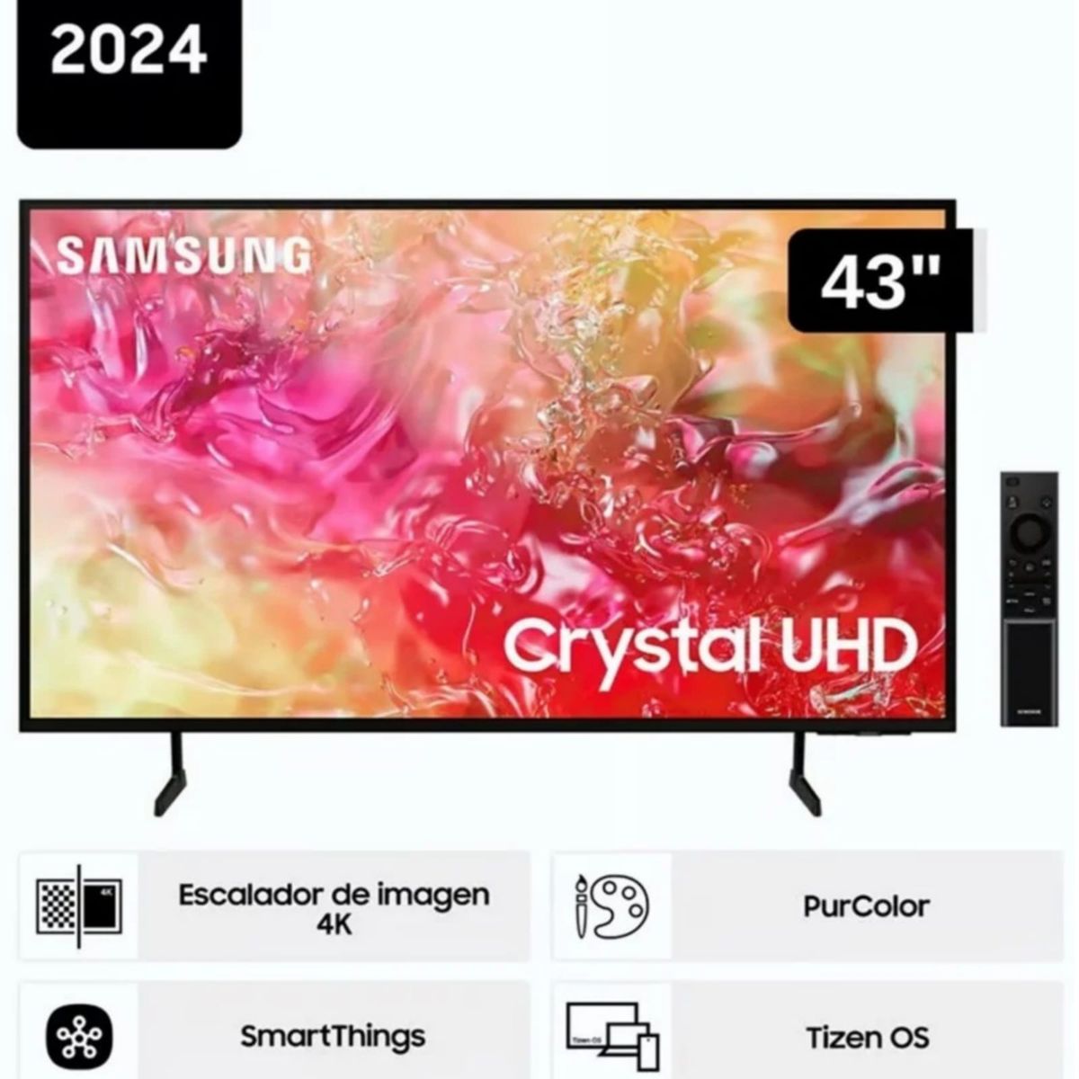 SAMSUNG - Televisor Samsung 43 Led Crystal UHD 4K 43DU7000