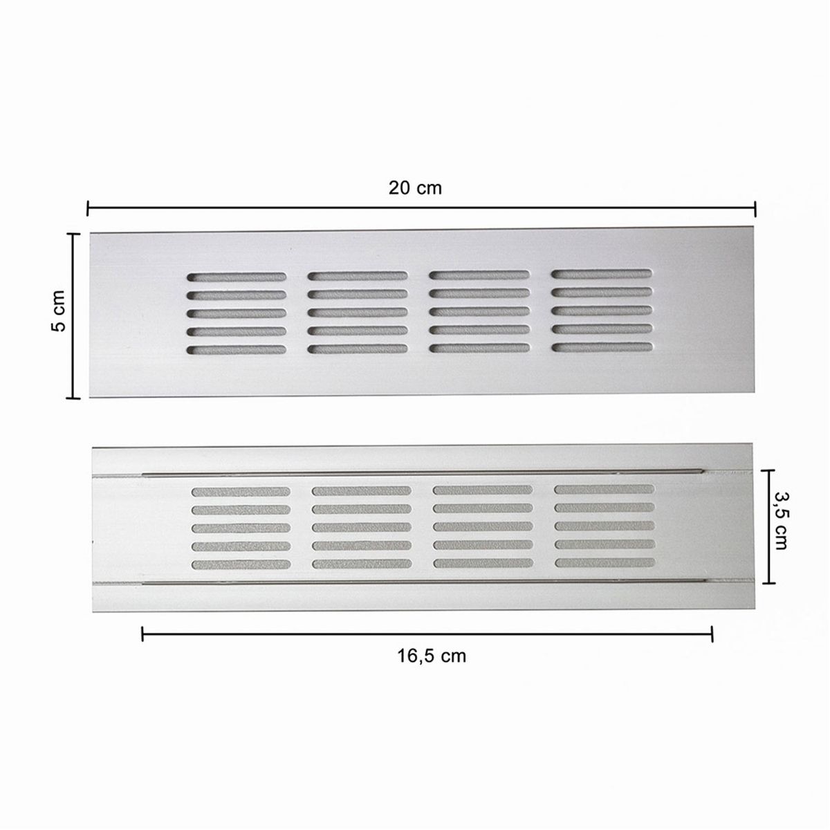 MAS CASA MOBILIARIO Y ACCESORIOS - Rejilla de aluminio para ventilación de 20 cm x 5 cm