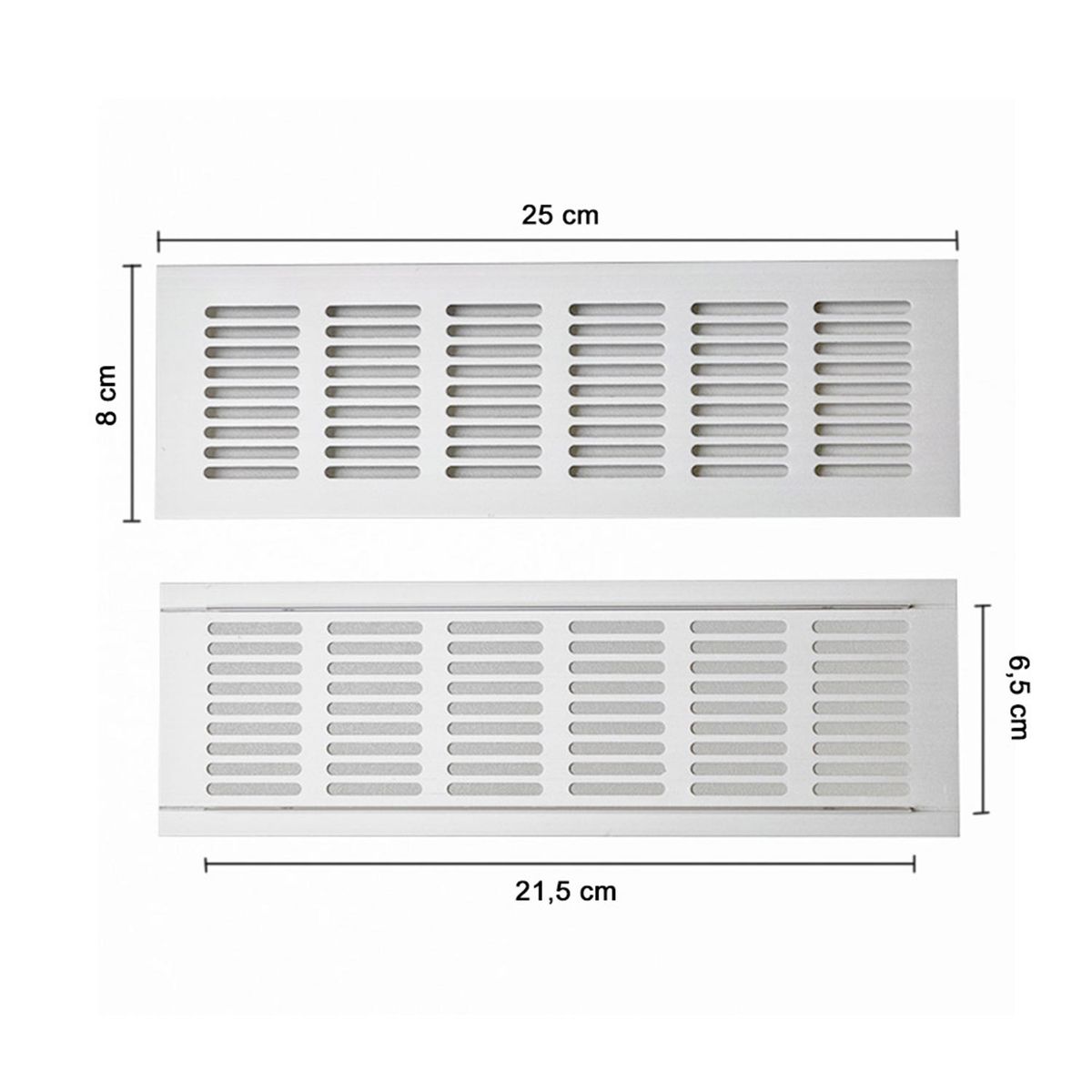 MAS CASA MOBILIARIO Y ACCESORIOS - Rejilla de aluminio matte Más Casa Perú de 25 cm x 8 cm
