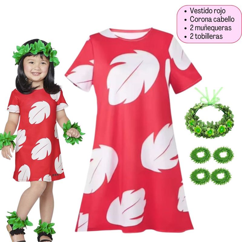 GENERICO - Vestido Lilo Stitch Niñas Importado - Talla 4 hasta 16