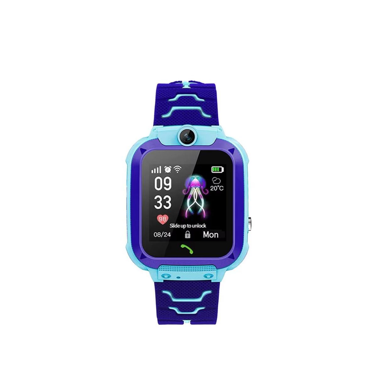 GENERICO - SMARTWATCH Q12 PARA NIÑOS GPS CAMARA SOS LLAMADAS SEGURIDAD CELESTE