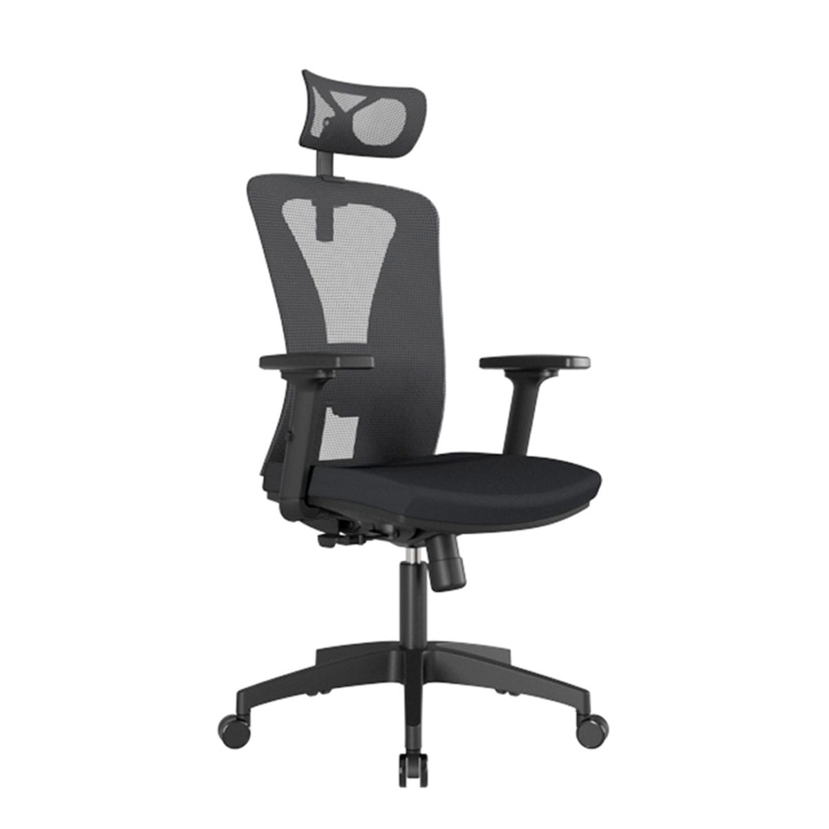 OFIDEAS - Silla Ergonómica Reclinable Versalles Negro Con Cabecero Nylon Ofideas