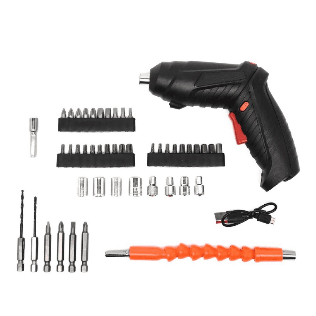 GENERICO - Kit de Destornilladores Inalámbrico y más con Luz Led recargable