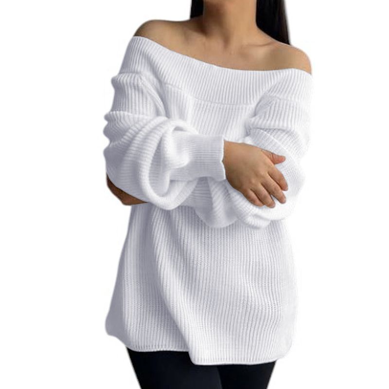 GENERICO - Chompa Mujer Hombros Hilo Dralom 359G-24 Color Blanco