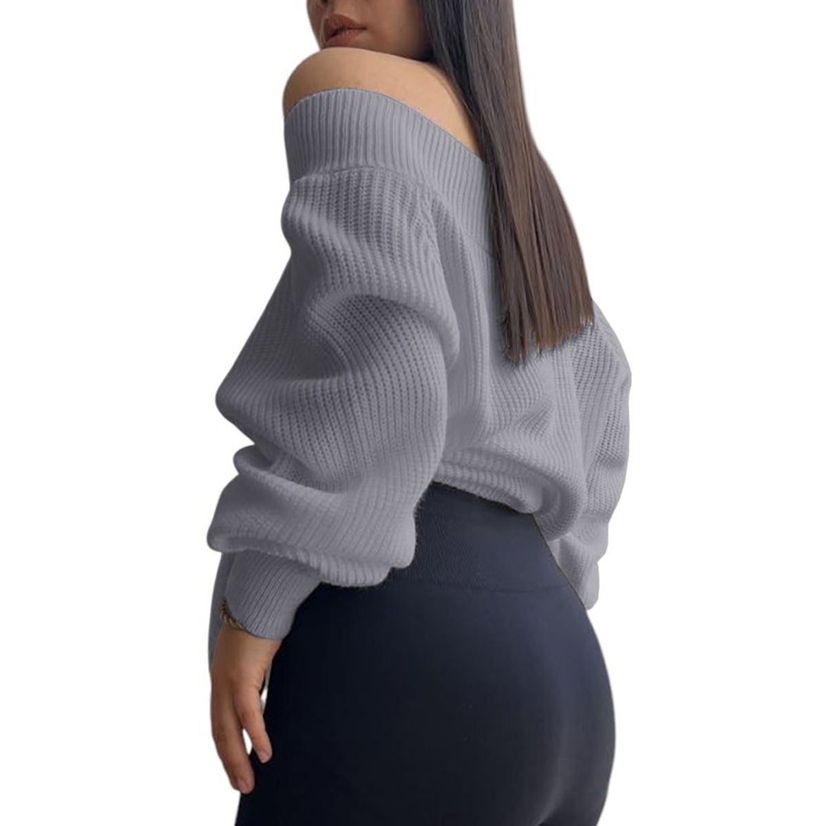 GENERICO - Chompa Mujer Hombros Hilo Dralom 359G-24 Color Gris