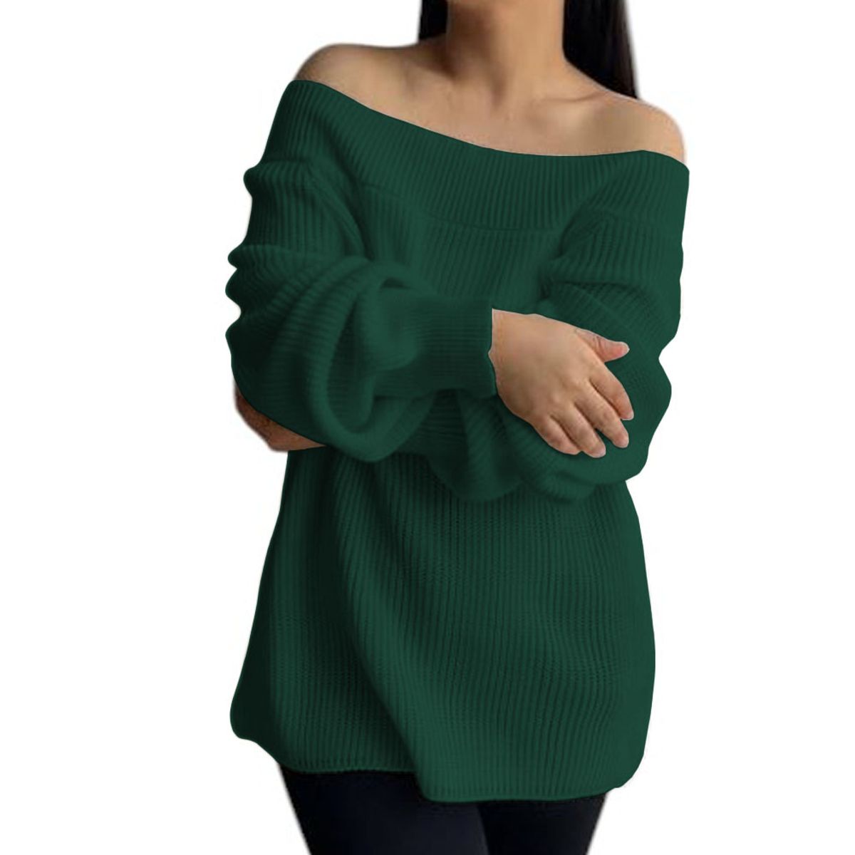 GENERICO - Chompa Mujer Hombros Hilo Dralom 359G-24 Color Verde