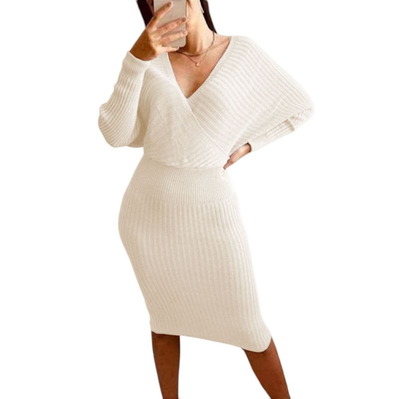 GENERICO - Vestido Mujer Hilo Cruzado Mlarga 359G-27 Color Perla