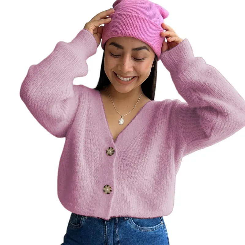 GENERICO - Chompa Mujer Mlarga Botones Moda 359G-25 Color Rosado