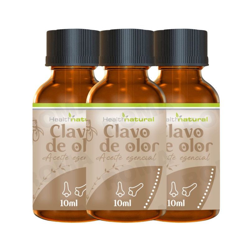HEALTH NATURAL - PACK 3 ACEITE ESENCIAL DE CLAVO DE OLOR HEALTHNATURAL 30ML