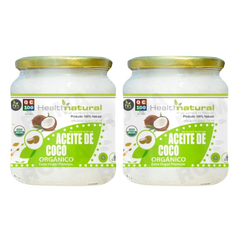 HEALTH NATURAL - PACK 2 ACEITE DE COCO ORGÁNICO HEALTHNATURAL 500ML