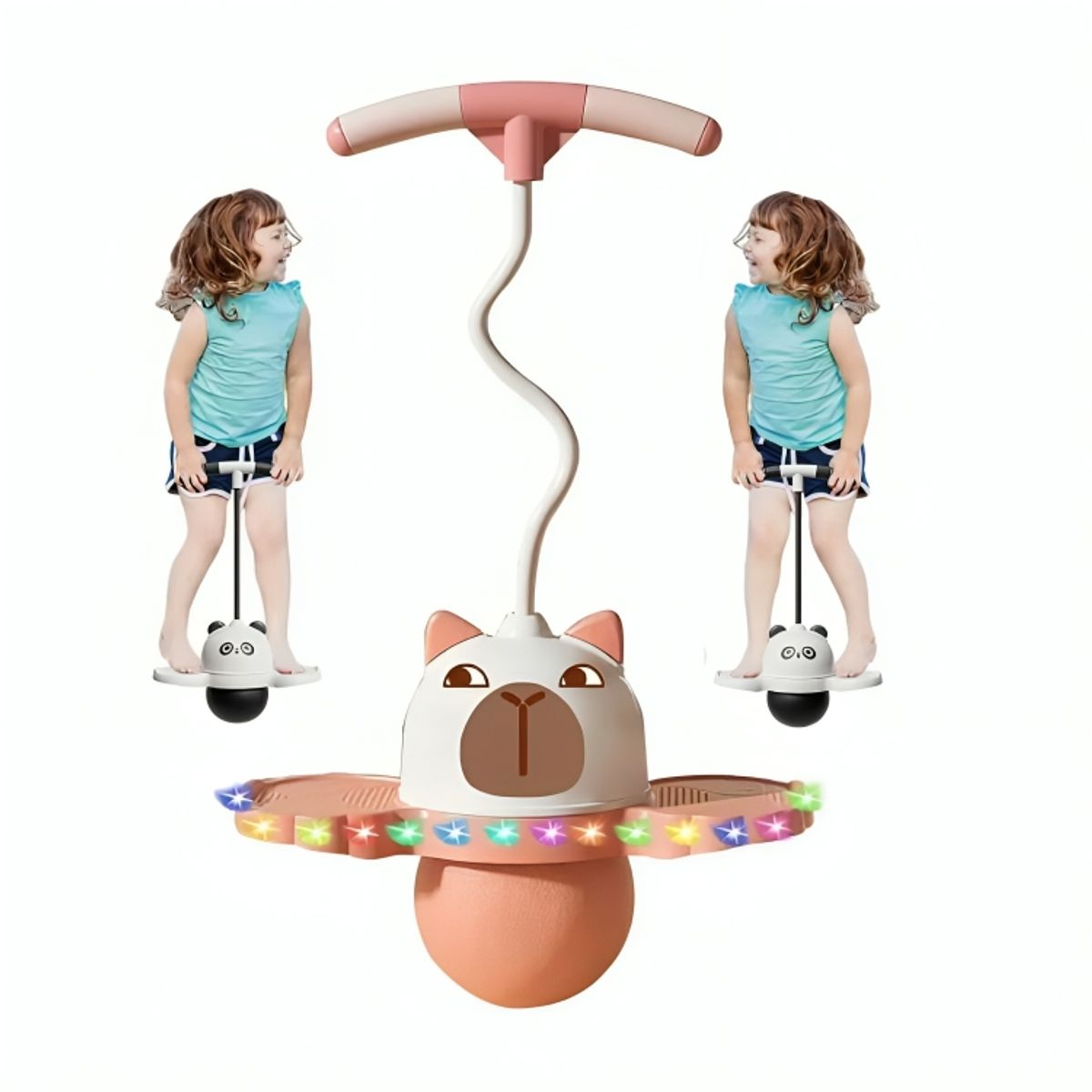 GENERICO - Pelota de Salto Capybara con Luces para Niñas Saltarina