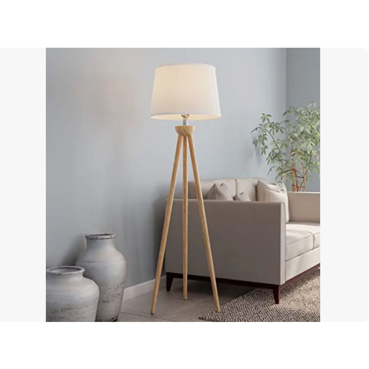 GENERICO - Lámpara de Pie Wood Led