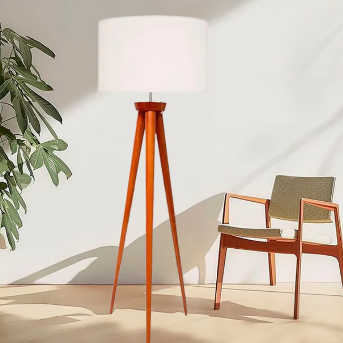 GENERICO - Lámpara de Pie Wood Led