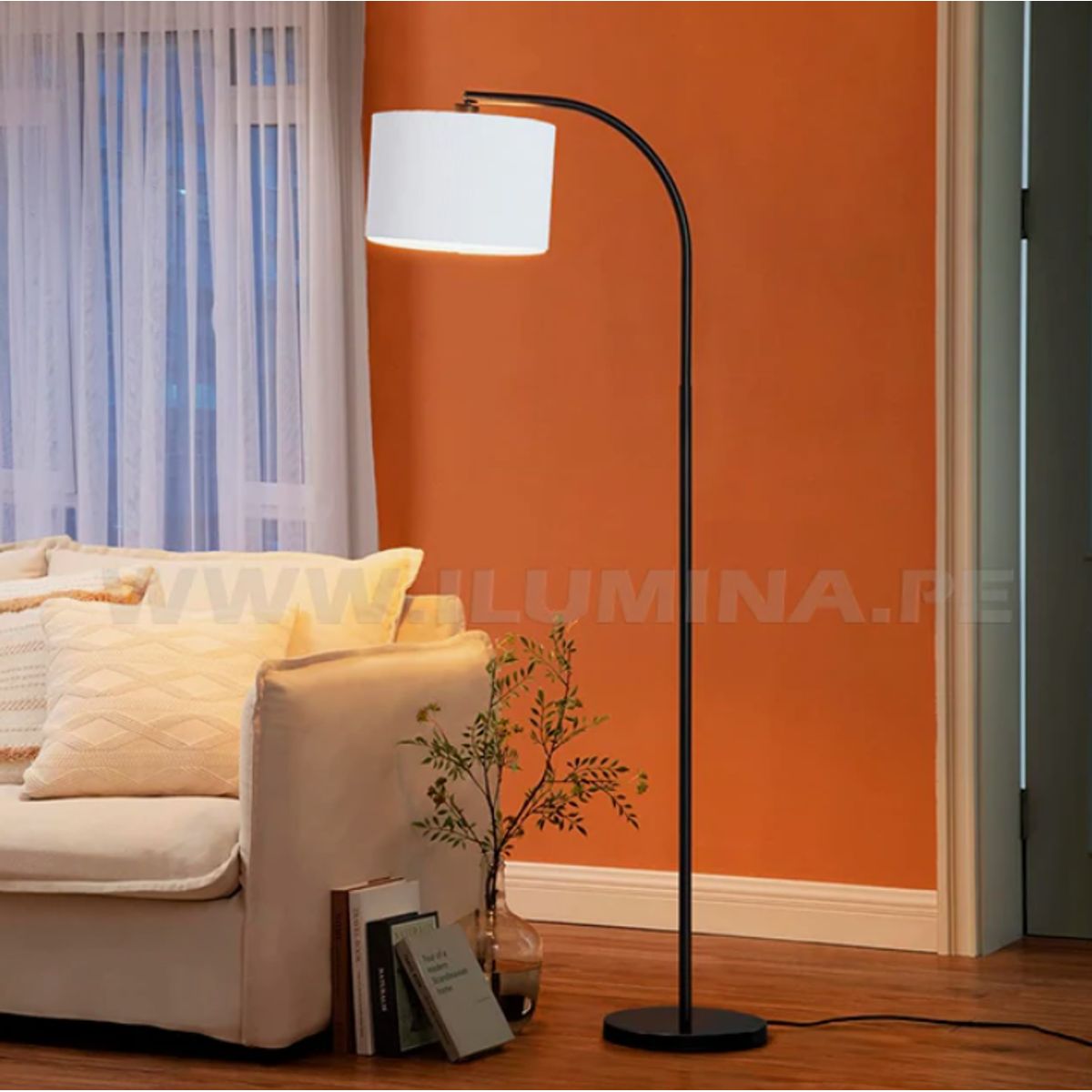 GENERICO - Lámpara de Pie Black Led