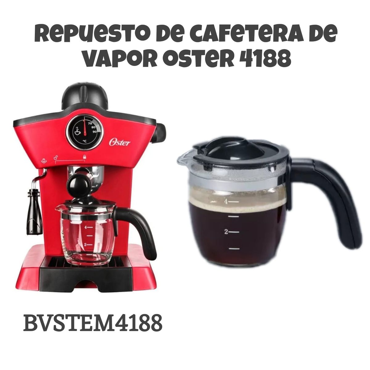 GENERICO - Jarra para cafetera de Vapor Oster 4188