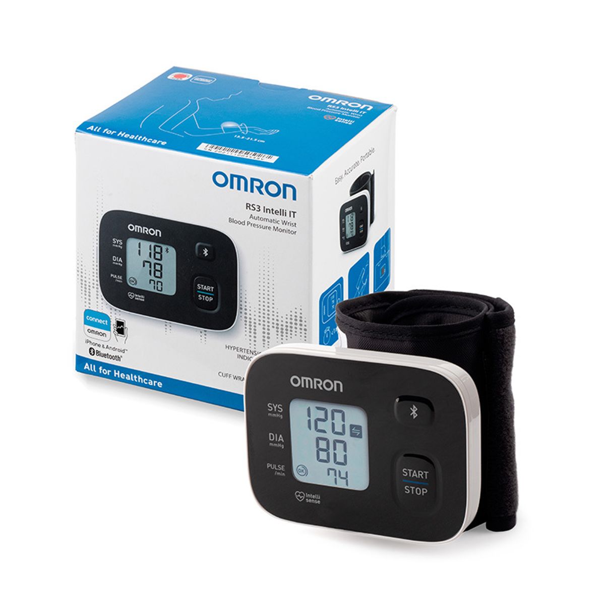 OMROM - TENSIOMETRO MUÑECA MARCA OMRON COLOR NEGRO