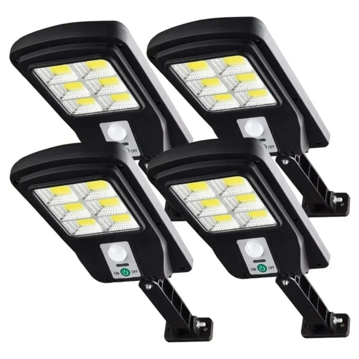 AFVENTURA - Pack 4 Foco Solar Led Exterior Con Sensor De Movimiento Ip65