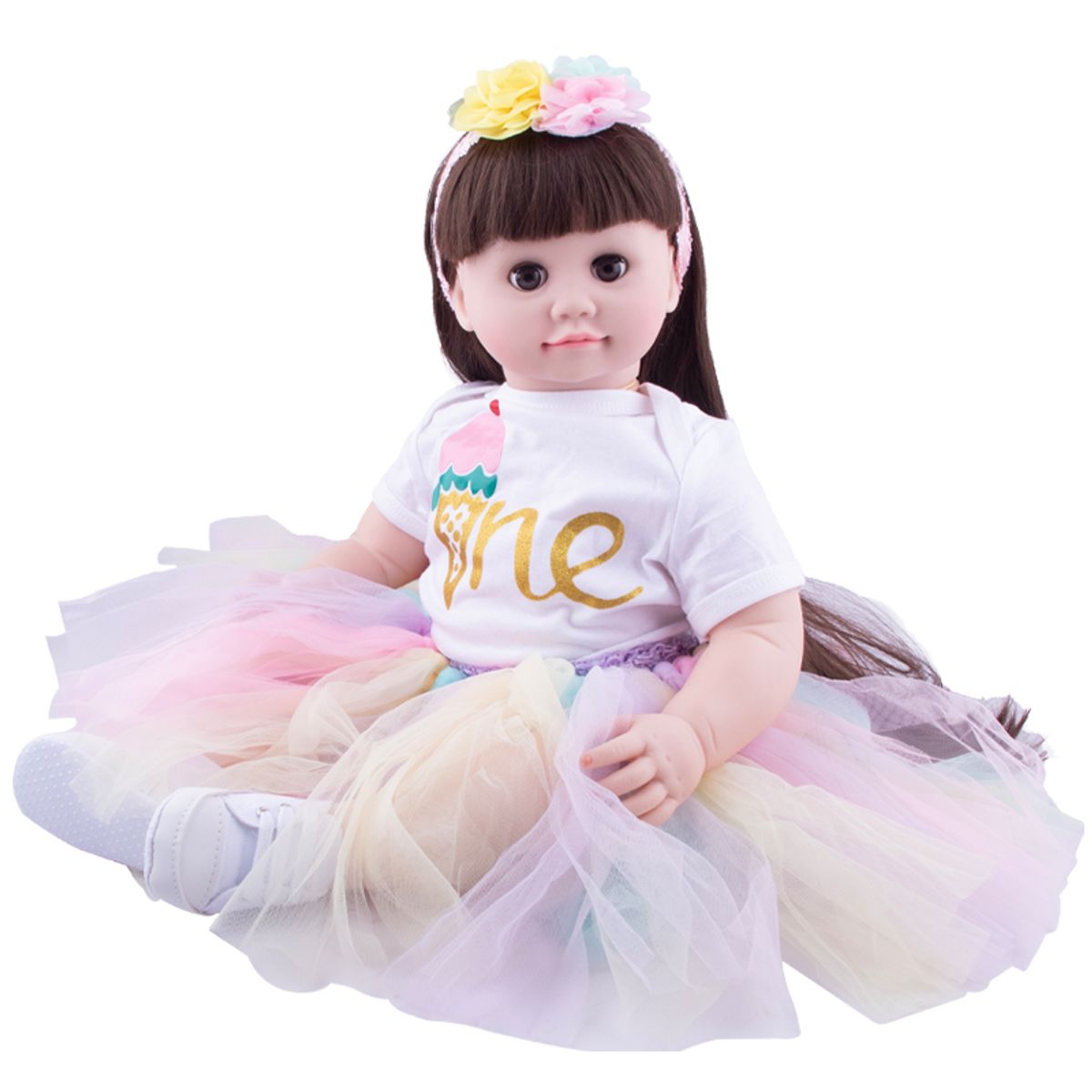 GENERICO - Muñeca Reborn Inteligente Interactiva 55 cm