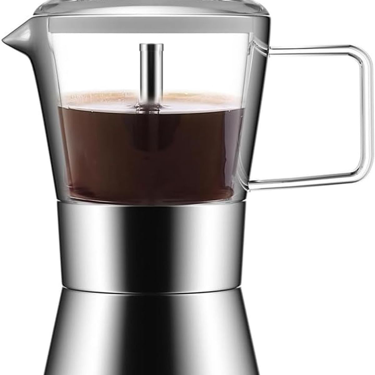 GENERICO - Cafetera moka  transparente para estufa, 240 ml