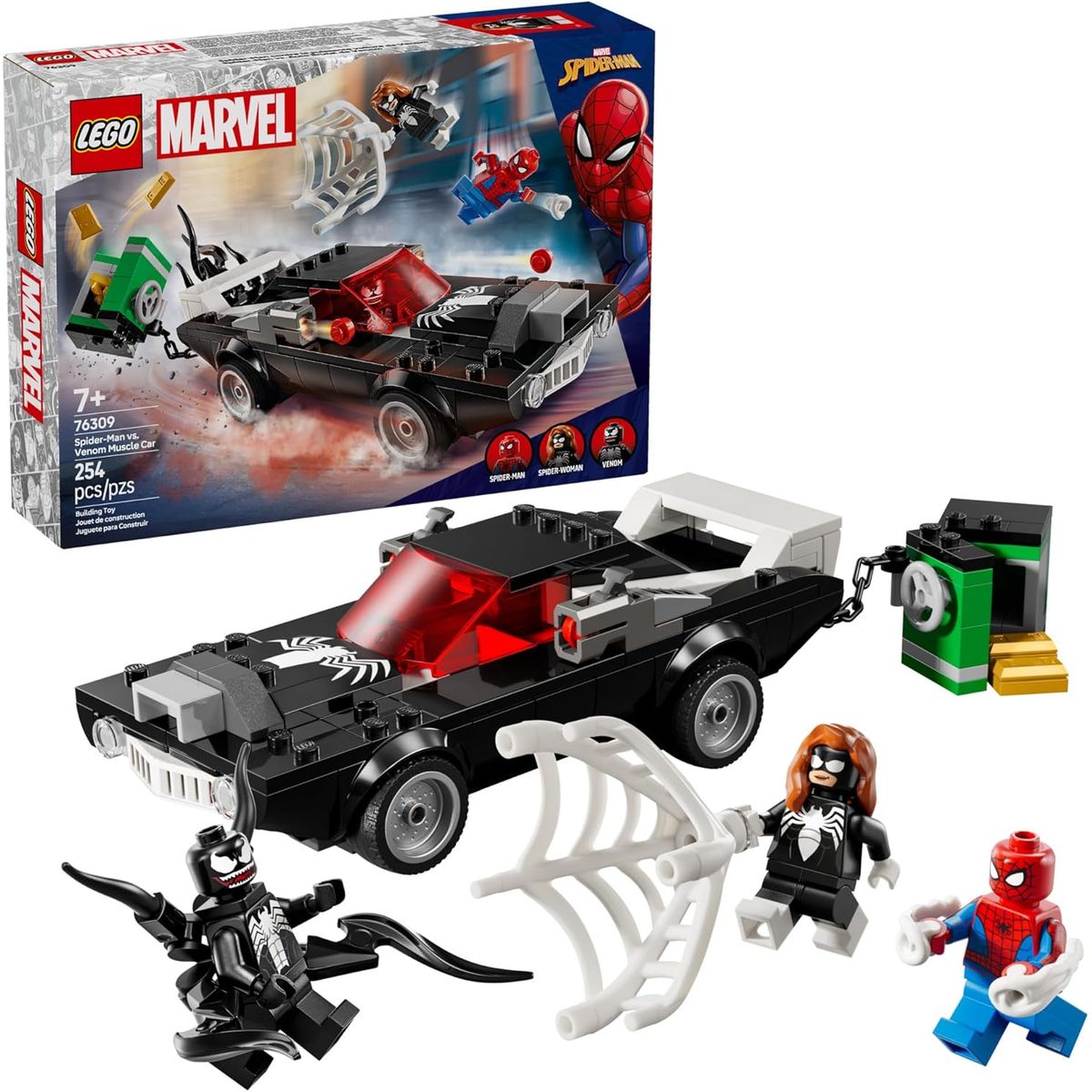 LEGO - LEGO Marvel 76309 Spider-Man vs. Coche Brutal de Venom