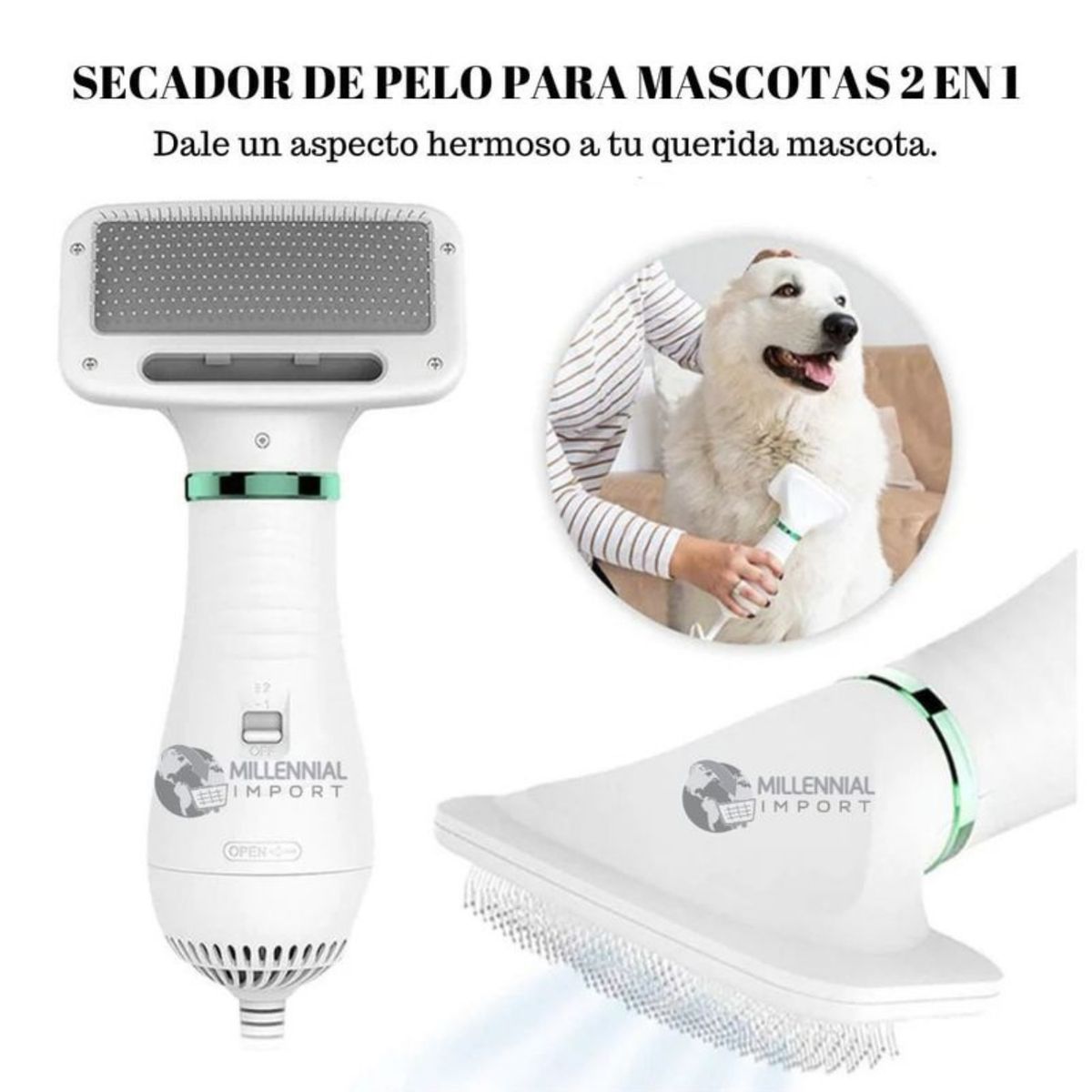 GENERICO - Cepillo Secador Eléctrico Para Mascotas