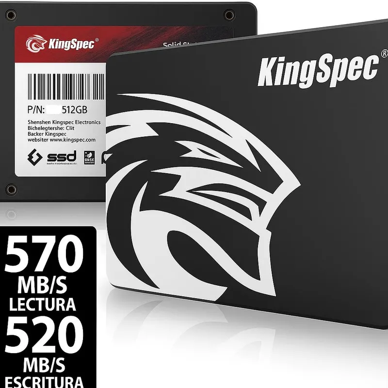 KINGSPEC - DISCO SSD 512GB SATA III 3d nand 2.5" KINGSPEC  P3-512 LEE 570MB