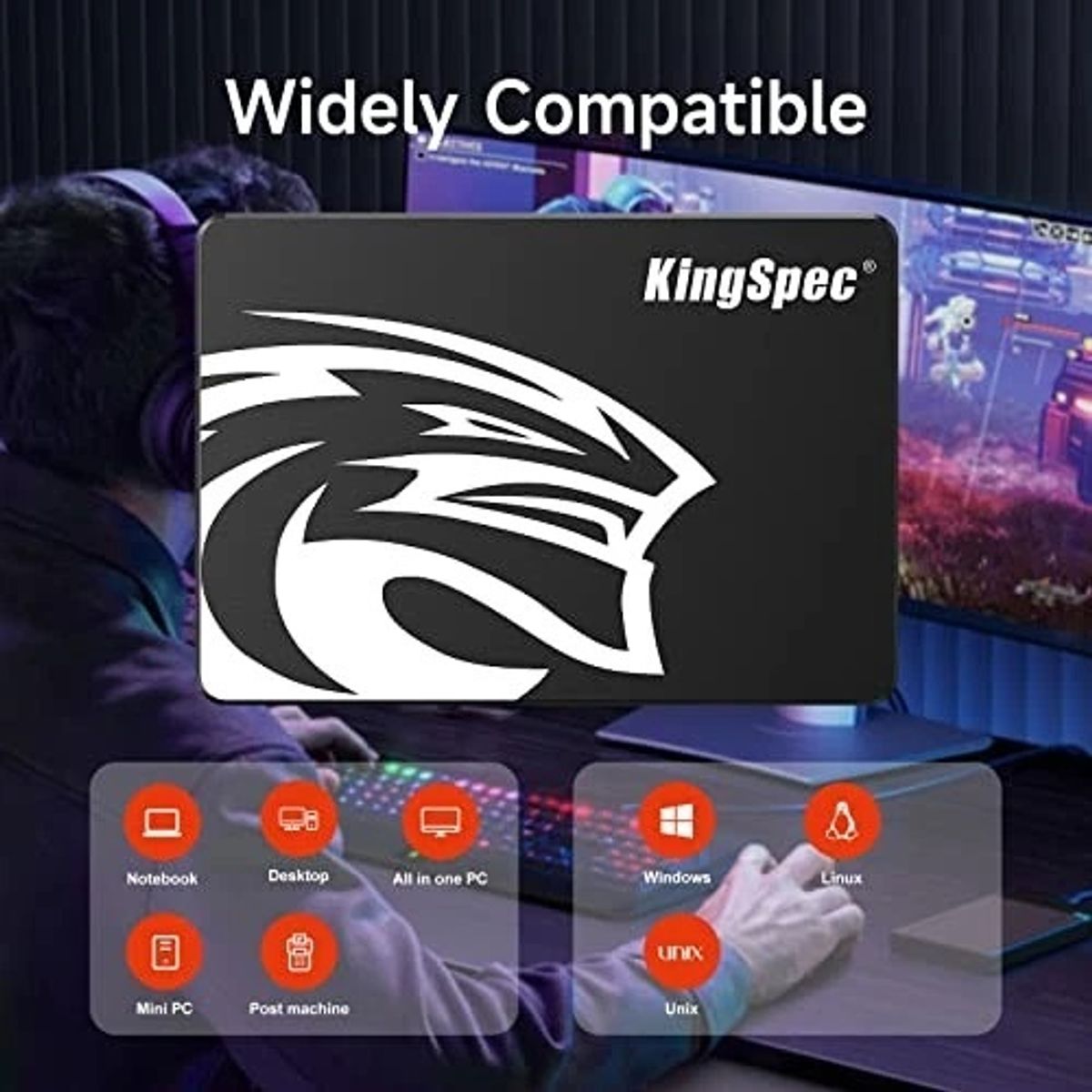 KINGSPEC - DISCO SOLIDO SSD 512GB SATA III 3d nand 2.5" KINGSPEC  P3-512 LEE 570MB