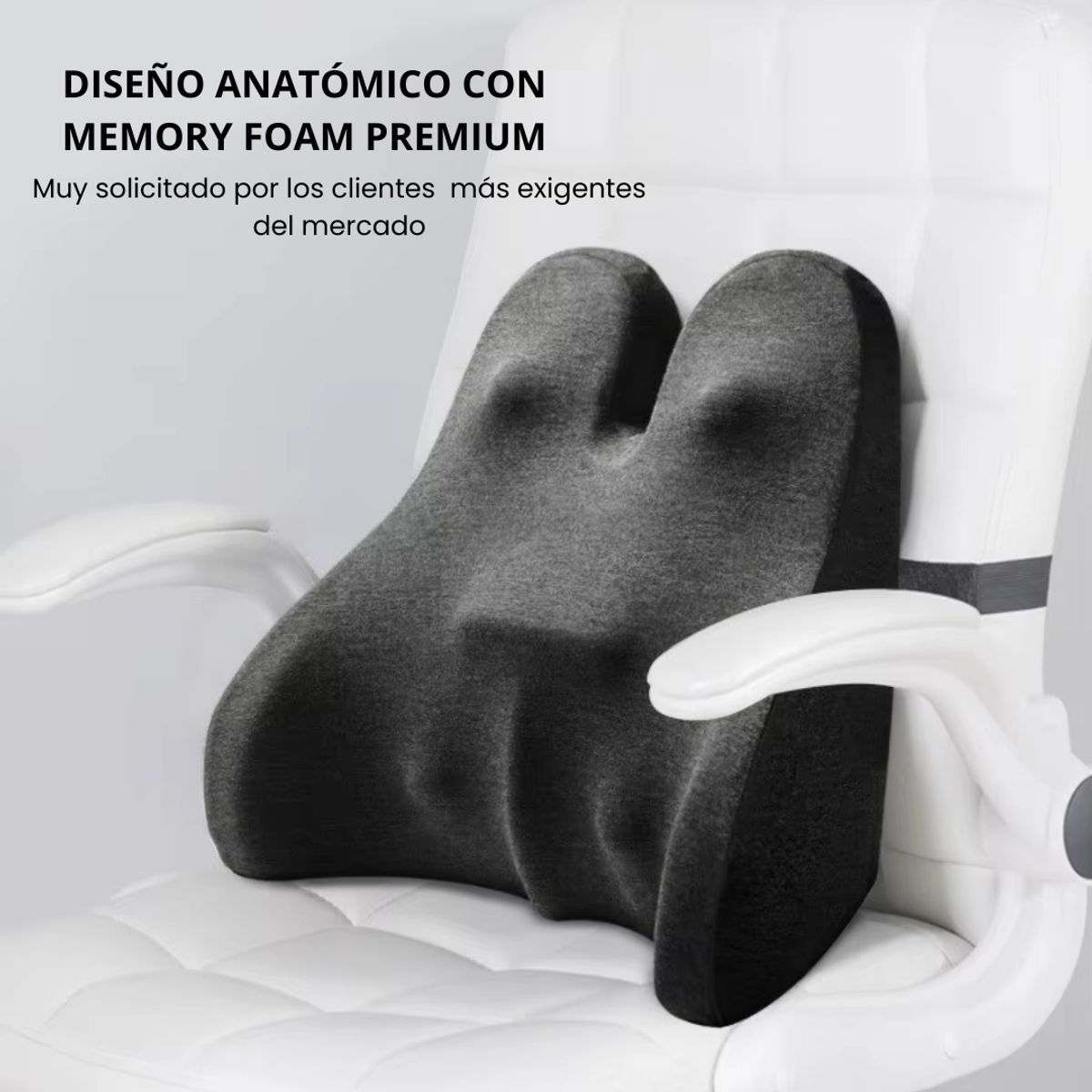 CARJOLLITY - Cojín Espalda Premium Alta Gama Corrector Lumbar Silla Auto